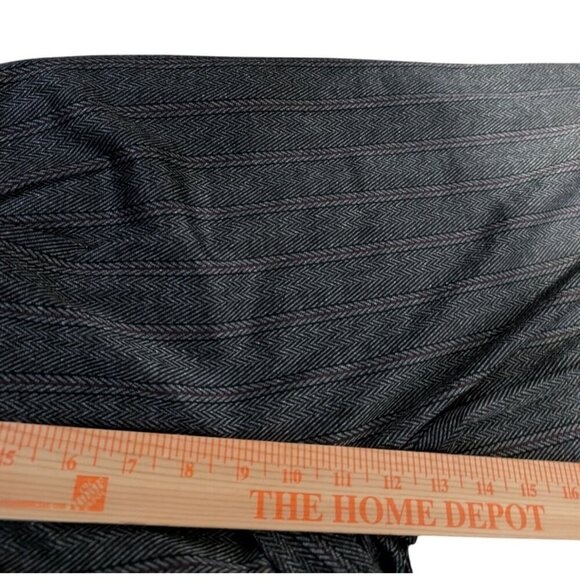 Max Studio Womens Pleated Wide Leg Pants Medium Herringbone Gray Straight Fit - Picture 5 of 9